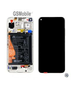 Pantalla con marco para Huawei Honor 20 Original - Blanco islandés