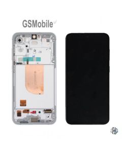 Display Completo Originale per Samsung S23 FE Galaxy S711B Bianco (Assemblato)