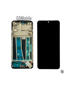 Complete Screen with Frame for Oppo A91 Black Original